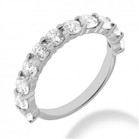 1.65 ct. Ladies Round Cut Diamond Wedding Band in Shared Prong Mounting