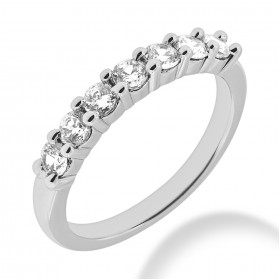 0.70 ct. Ladies Round Cut Diamond Wedding Band in Shared Prong Mounting