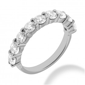1.00 ct. Ladies Round Cut Diamond Wedding Band in Shared Prong Mounting