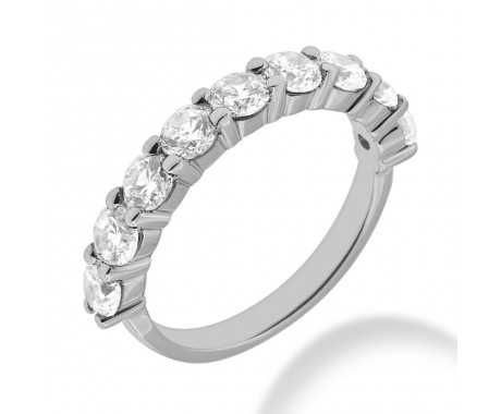 1.00 ct. Ladies Round Cut Diamond Wedding Band in Shared Prong Mounting